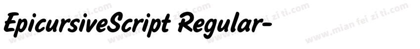 EpicursiveScript Regular字体转换